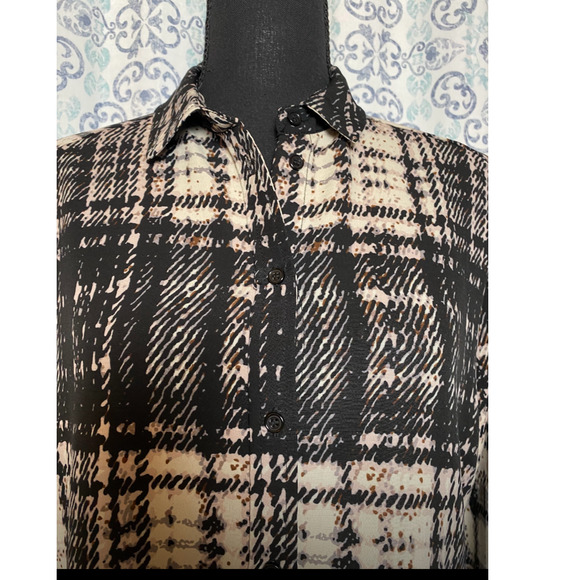 Philosophy Womens Long Sleeve Button‎ Down Top Size Medium - Picture 2 of 7